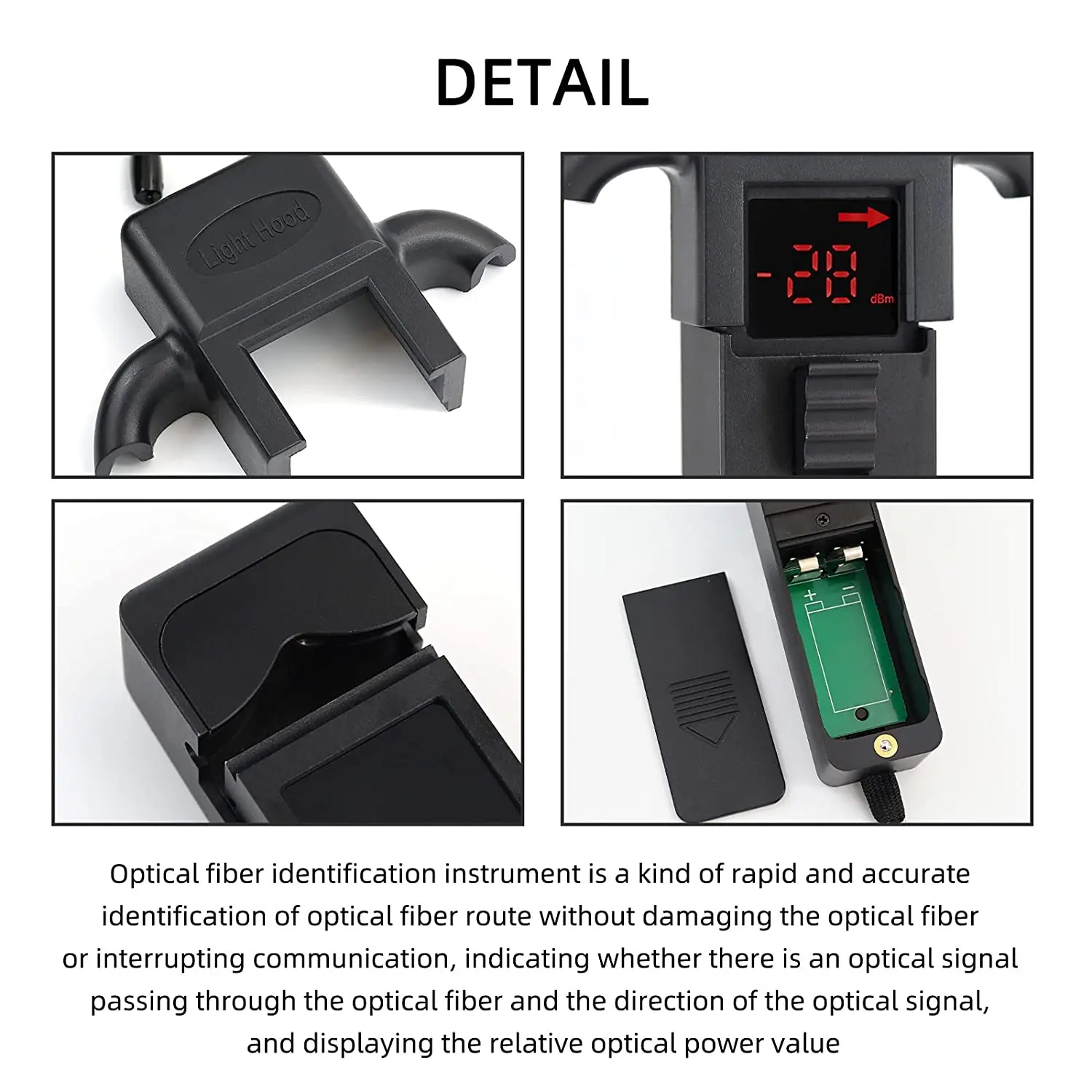 Optical Fiber Identifier with Wave Respond 800-1700 FTTH Fiber Optic Cable Tester Tools Detector