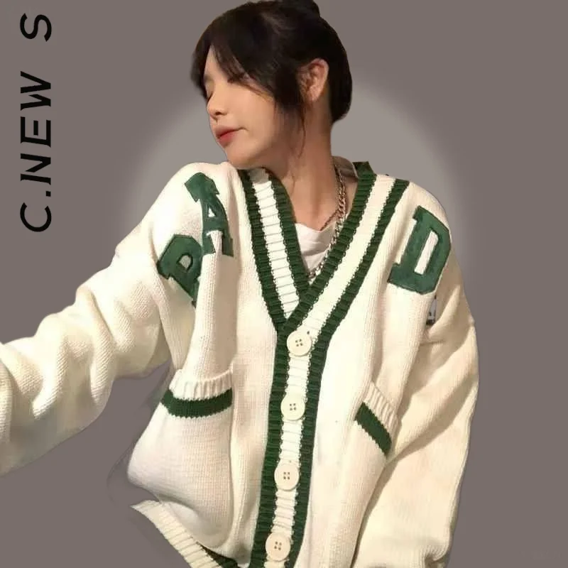 

C.New S Women Knitted Sweater New Cardigan Leisure Slim Women Sweaters Simple Stylish Jacket Basic Sweaters Women Tops Female