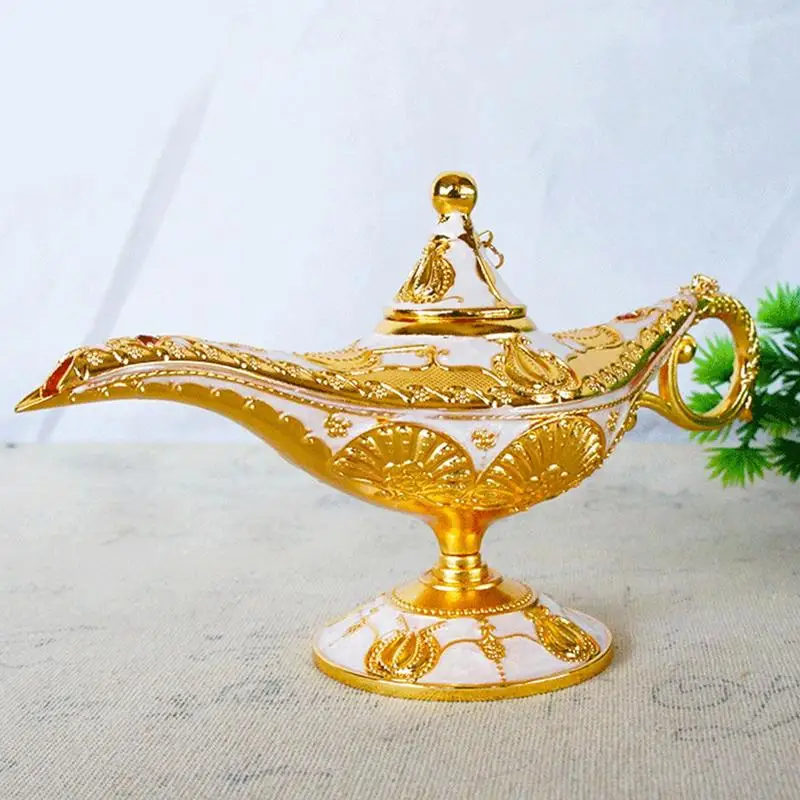 

Aladdin Magical Lamp Retro Magical Wishing Ornament Tabletop Decoration With Finely Polished Surfaces For Home Party And Wedding
