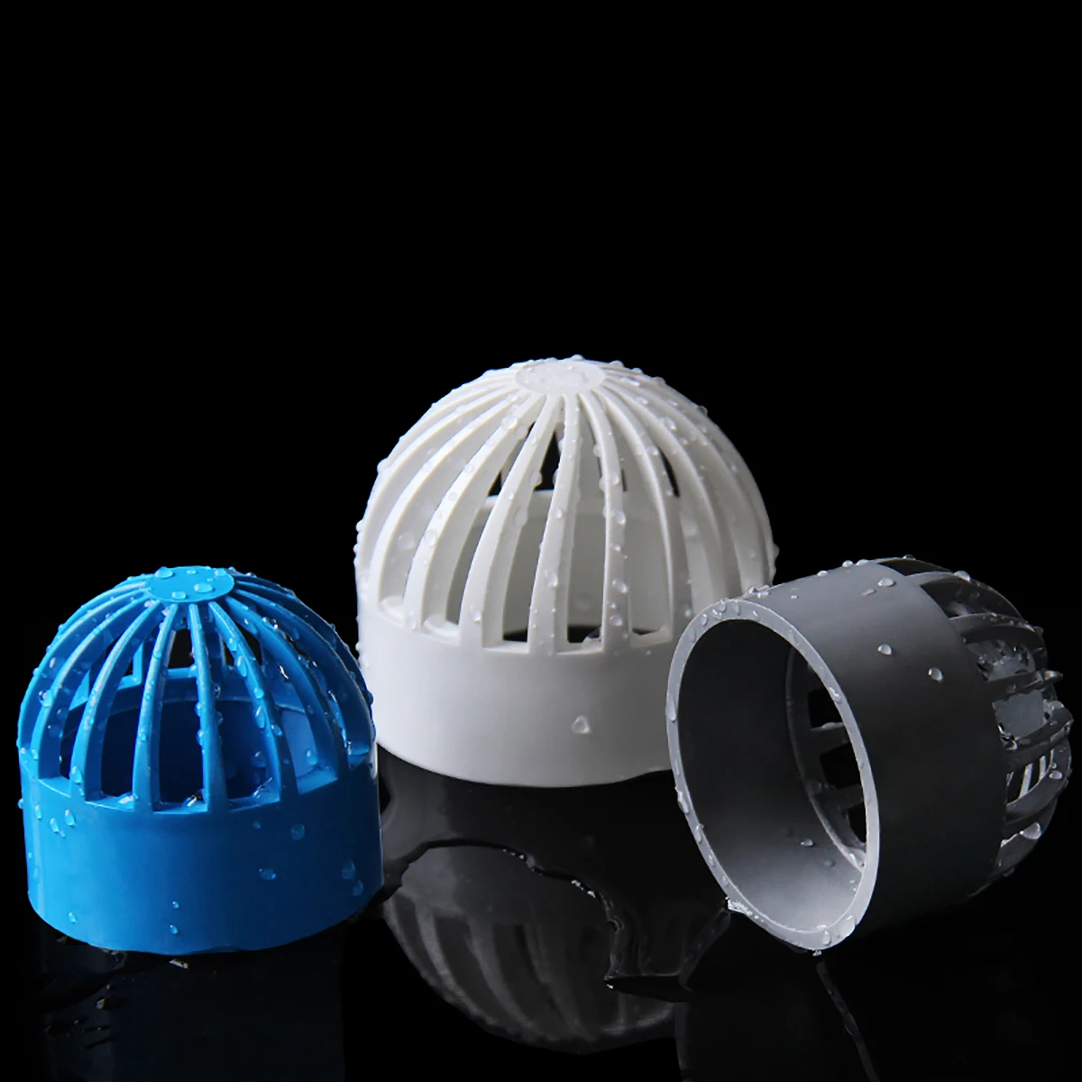 

PVC Water Filter Cap Net 32,40,50,63,75,90,110mm End Pipe Metric Solvent Weld Pressure Pipe Fitting Connector Aquarium Pond Pool