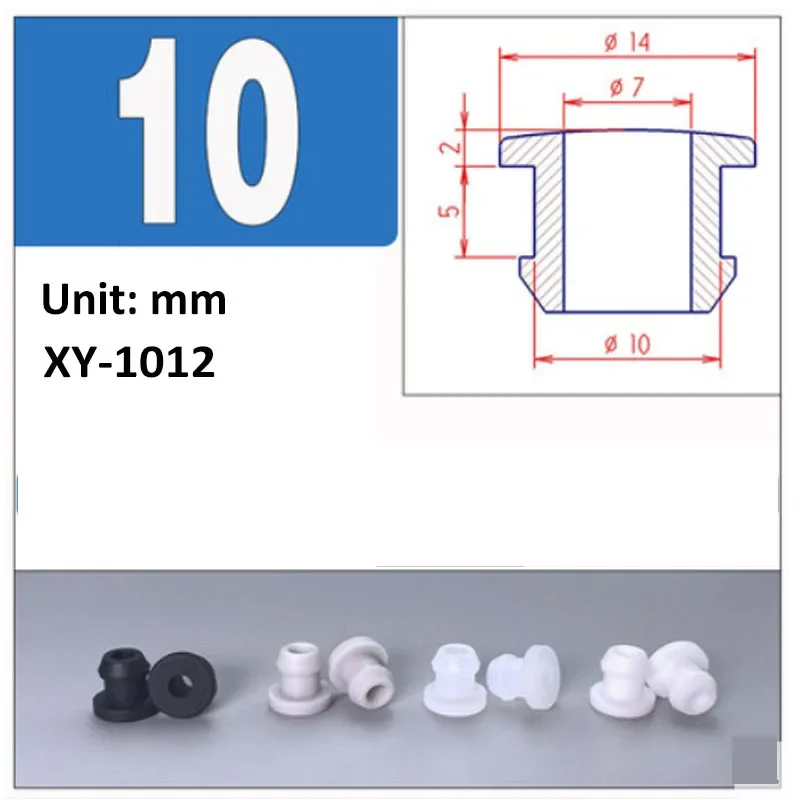 

Черная силиконовая втулка для кабеля 4.5-50.6 мм