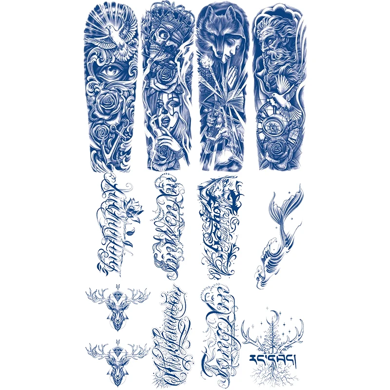 Водостойкая Временная Татуировка Для Мужчин Рука С Животными Дизайн
