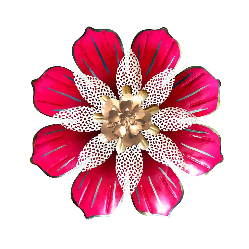 

Porch Hanging Decoration Patio Gift Craft Living Room Office Bedroom Wall Art Balcony Multiple Layer Indoor Outdoor Metal Flower