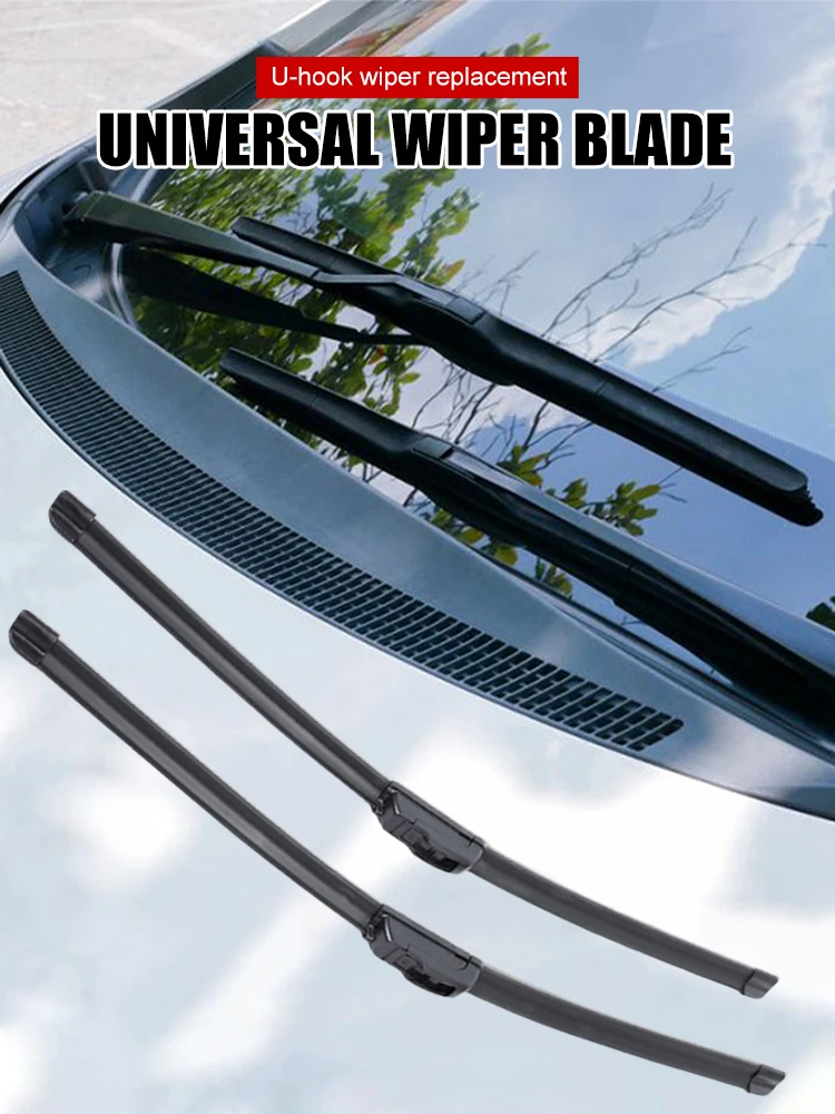 

Universal Car Windshield Wiper Blade U/J Hook Soft Rubber Frameless Wiper Automobile Replacement 14" 16" 18" 20" 22“ Accessories