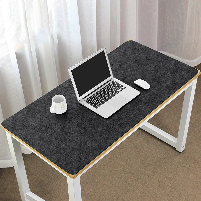 Large XXL Office Computer Desk Mat 100x50/120x60cm Table Keyboard Mouse Pad Wool Felt Laptop Cushion Non-slip Carpet Mousepad enlarge