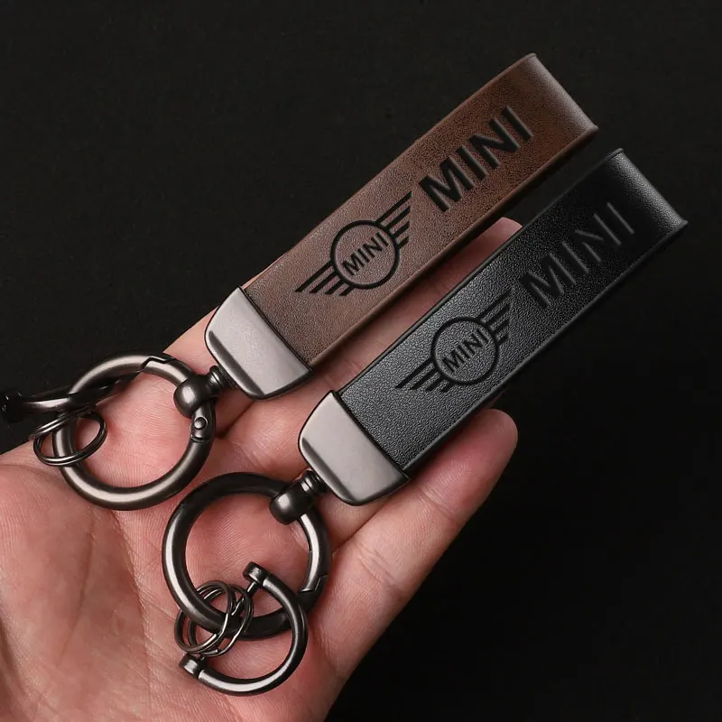 

Luxury Genuine Leather Keychain Car Key Ring For Mini Cooper One S JCW R55 R56 F55 R57 F56 F54 R50 R53 F57 R58 R59 R60