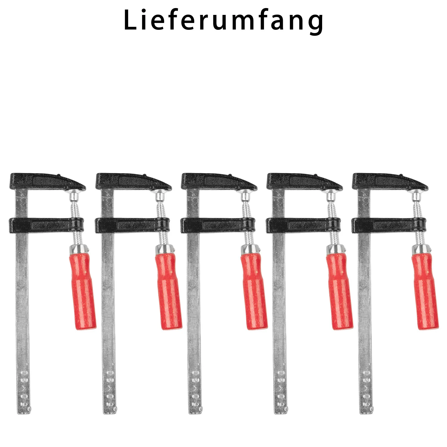 

5 Pcs Adjustable F-type Woodworking Screw Clamp Carbon Steel Labor Saving For Furniture Woodworking Hardware Engineering Tools