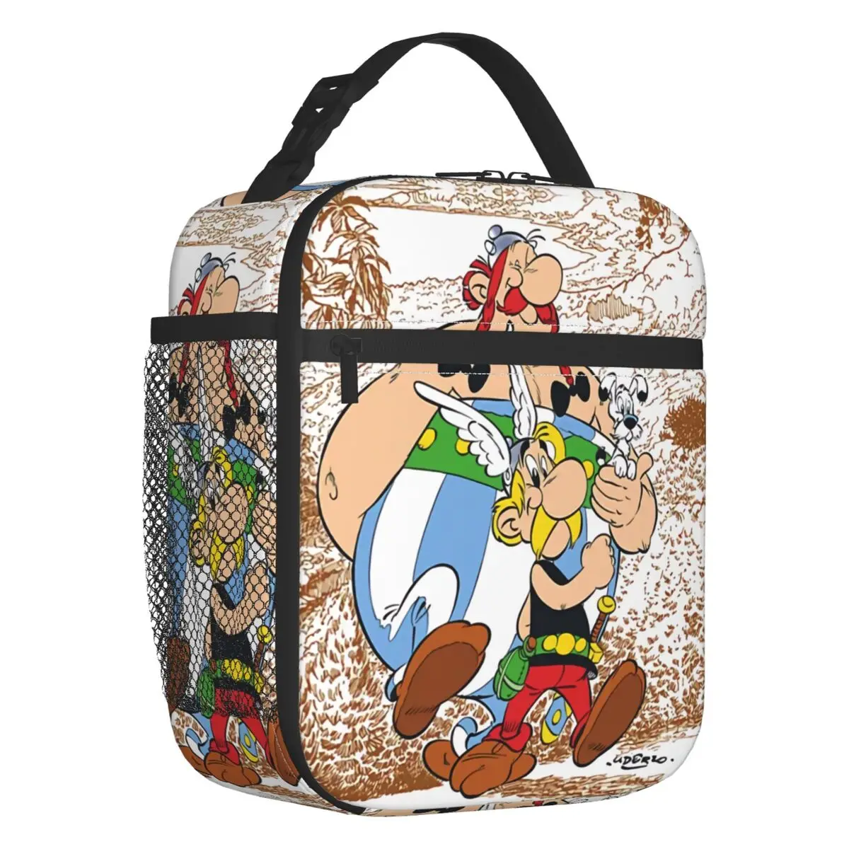 

Asterix And Obelix Resuable Lunch Box for Women Cartoon Cooler Thermal Food Insulated Lunch Bag School Children Student
