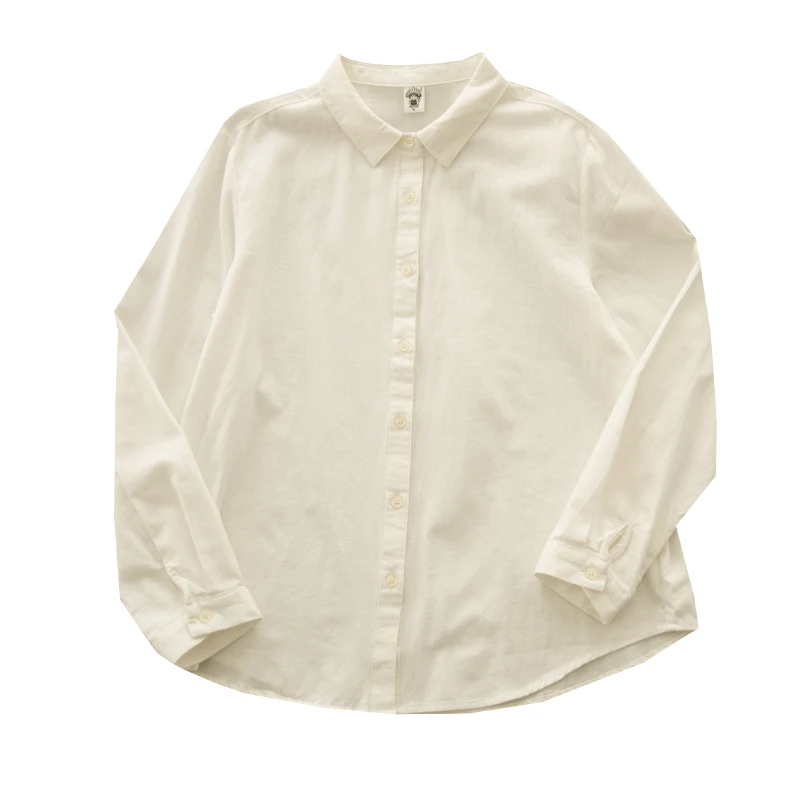 3-месячные однотонные рубашки женские осенние и зимние из матового хлопка