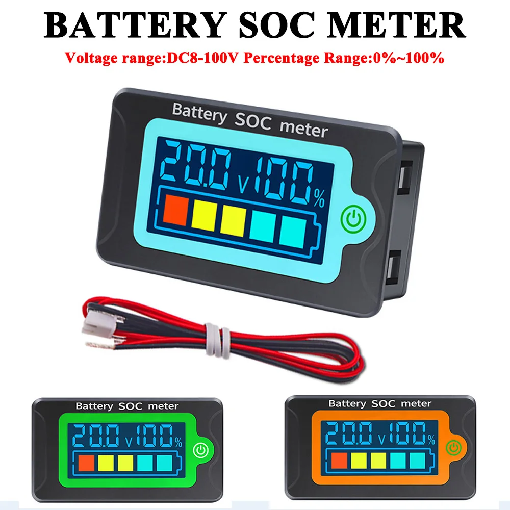 

PZEM-009 DC 8-100V Battery Capacity Tester Voltage Voltmeter Lithium Iron Phosphate Waterproof Meter 12V 24V 36V 48V 60V 72V