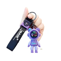 light astronaut bear keychain cute cartoon bear doll keyring bag pendant couple car keyholder keyring key ring