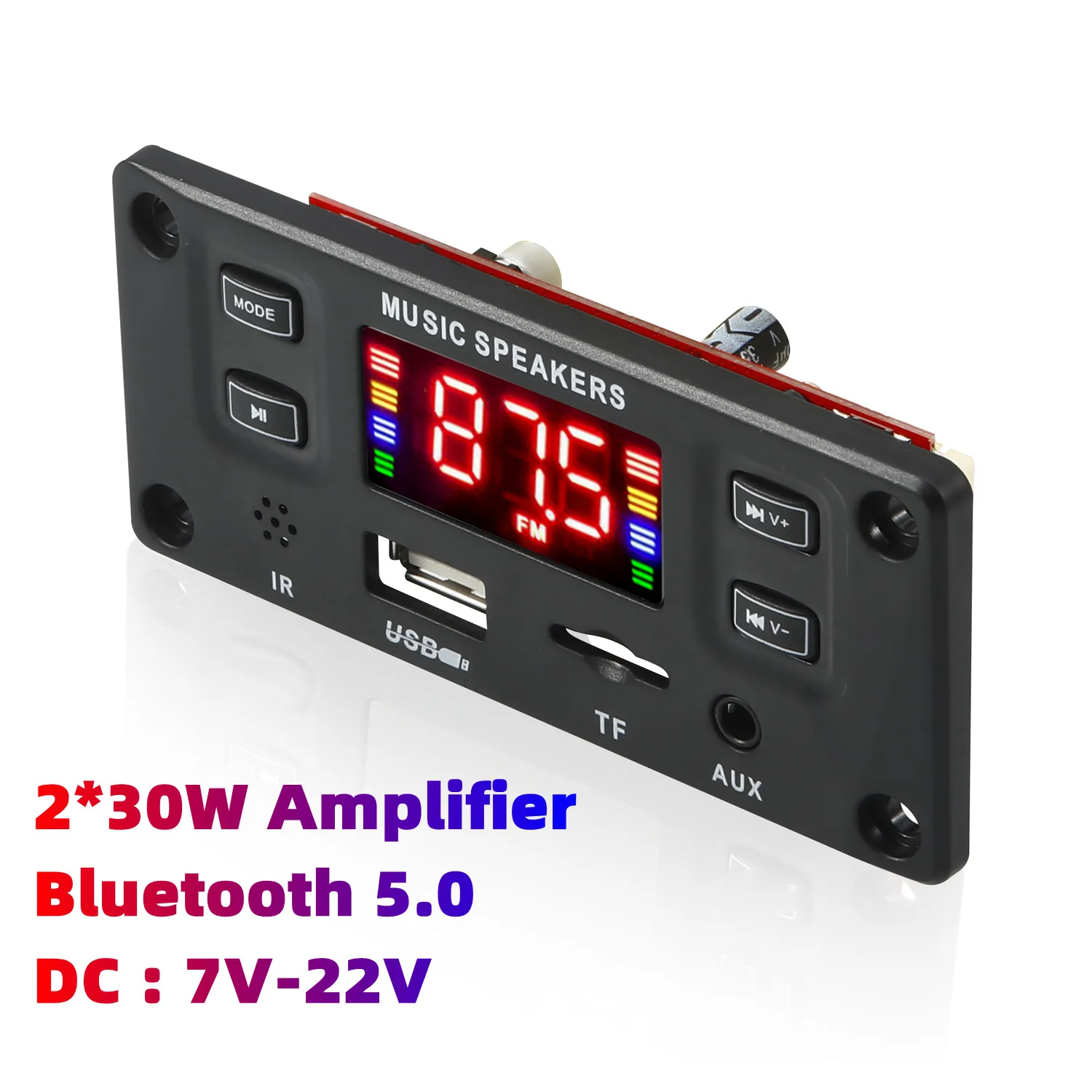 Freisprecheinrichtung 60W/50W/40W Verstärker Drahtlose Bluetooth 5,0 MP3 Decoder Board Auto Audio USB TF FM Radio Modul mit Fernbedienung
