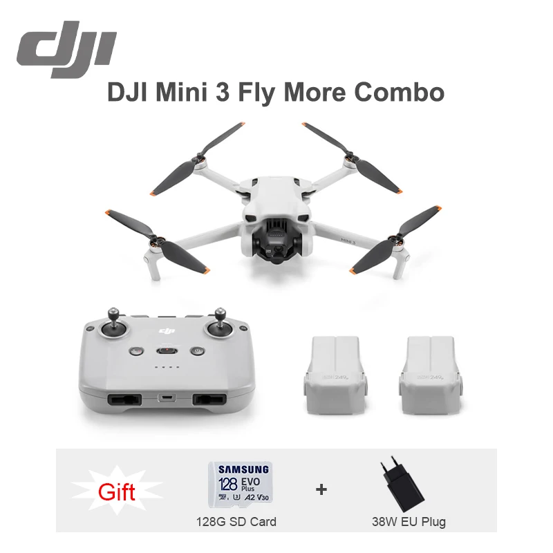 

DJI Mini 3 Fly More Combo Kit Drones Camera Drone Professional 4K HDR Video 10km Transmission 100% Original Brand New