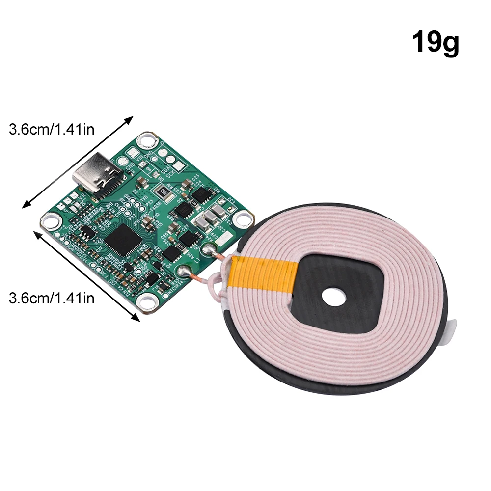 

DC 5V/9V/12V Type-C Interface 5W/7.5W/10W/15W/20W High-power Wireless Charger Module Fast Charging Wireless Charging Board