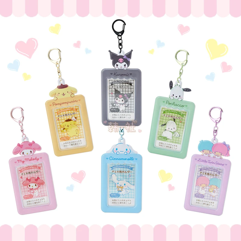 

Японская мультяшная Мелодия Cinnamoroll Keroppi, набор карт, фото, подвеска, брелок, сумка для карт, игрушки, хобби, праздничный подарок для детей