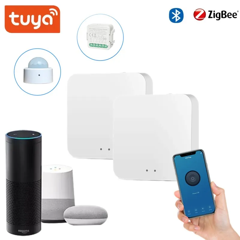 

Tuya Smart Wireless Gateway Bluetooth-compatible Mesh Gateway System APP Remote Vioce Control Via Alexa Google Home Smart Life