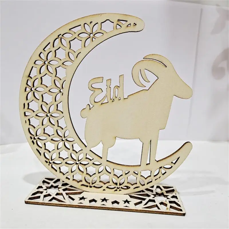 

New Crafts Ornaments Diy Wooden Ornaments Moon Sheep Star Castle Castle Festive Decorations Eid Al-fitr Decor Eid Decorations