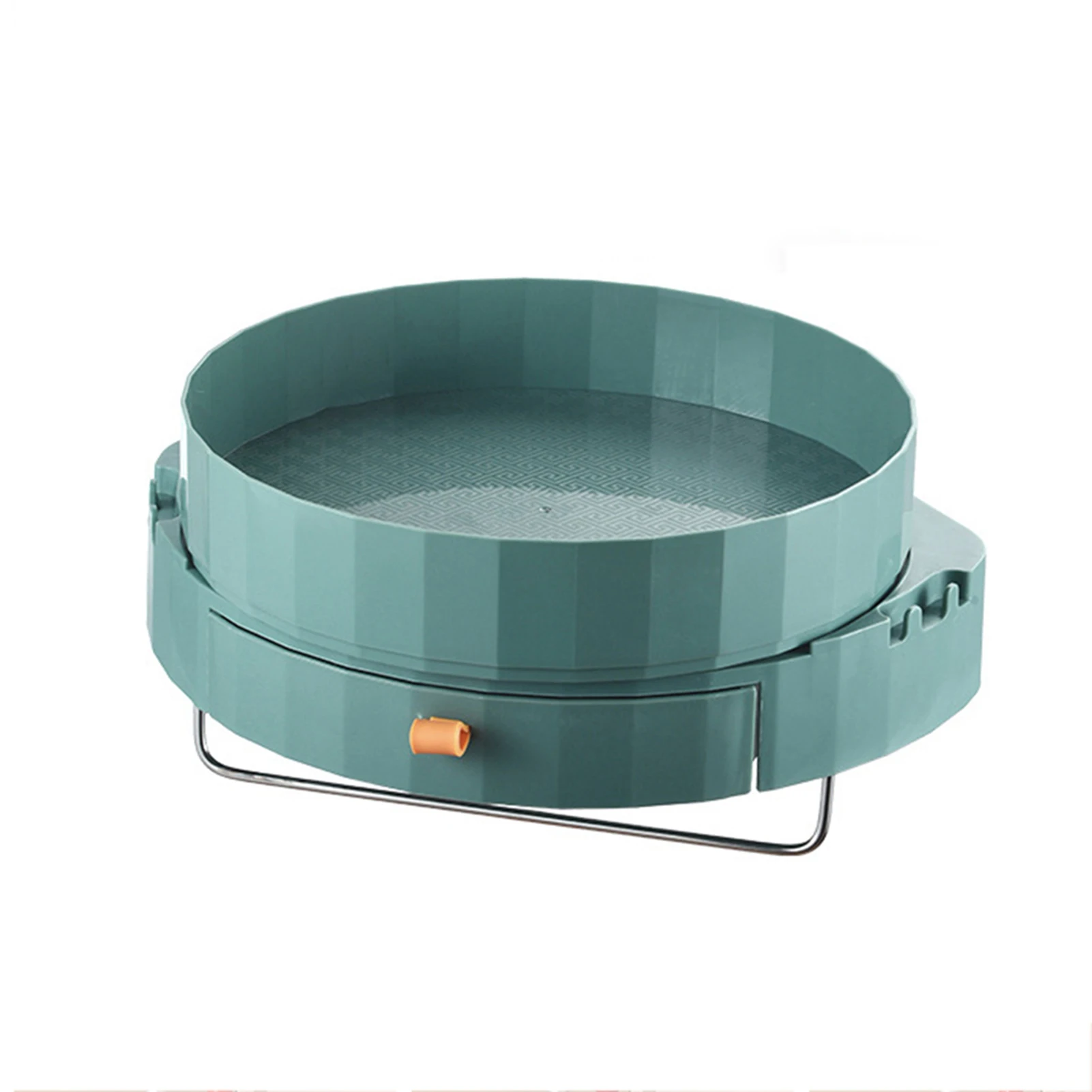 

Wall Mounted Kitchen Storage Rack 360° Rotating Multipurpose Spice Organizer Saving Space Cosmetic Holder ארגוניות
