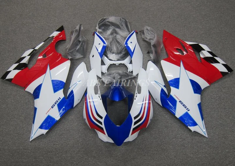 

4Gifts New ABS Motorcycle Fairings Kit Fit For Ducati 899 1199 Panigale s 2012 2013 2014 12 13 14 Bodywork Set Custom Red Blue