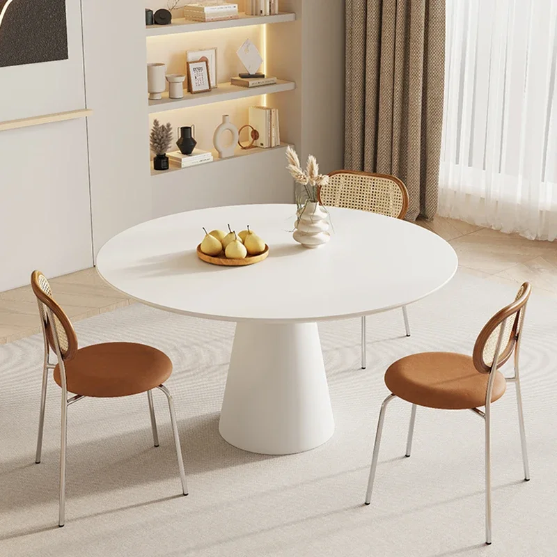 Минималистичные обеденные столы для гостиной кухни круглые уличные