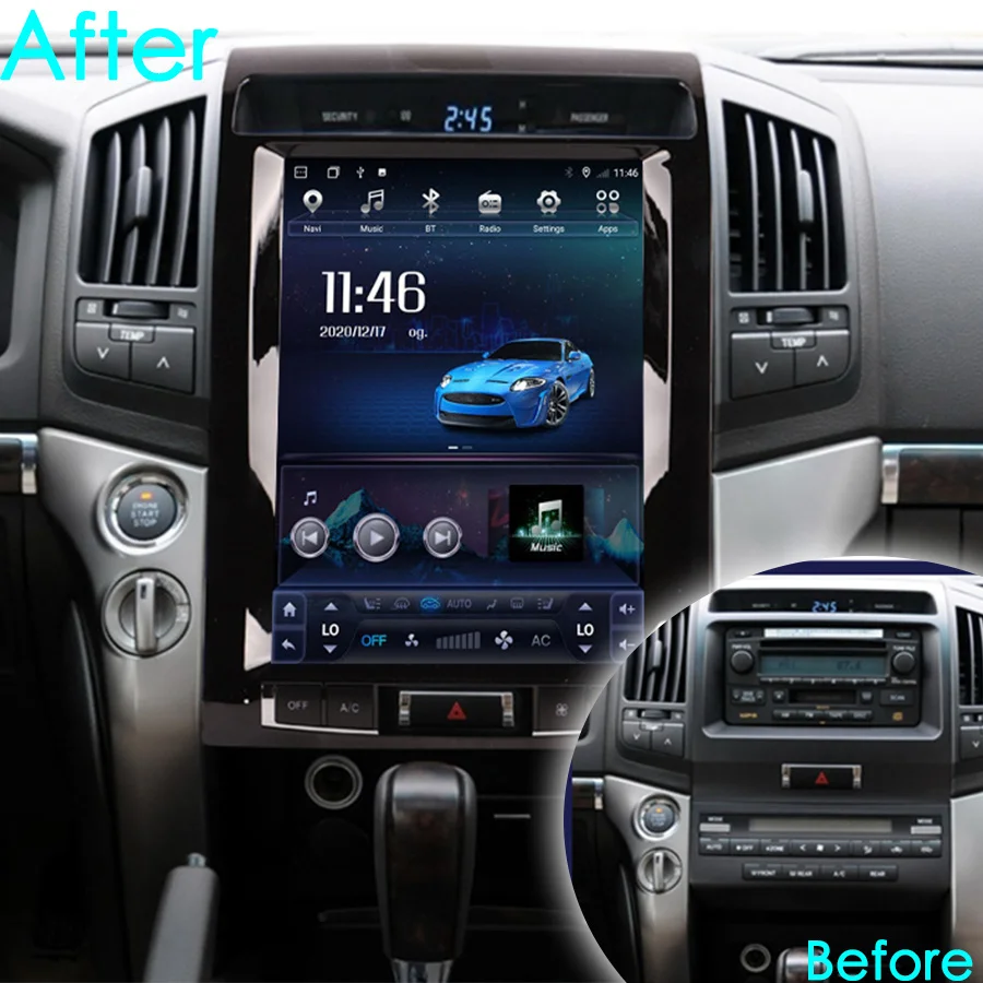 Головное устройство Tesla для Toyota Land Cruiser 12 1 200 дюйма Android GPS-навигация |