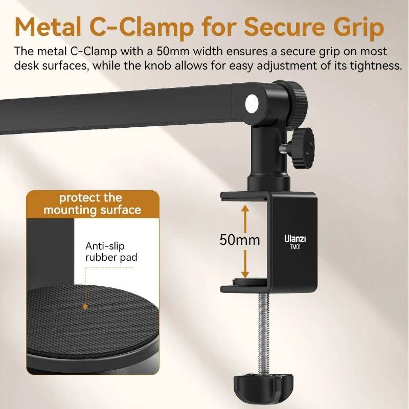 Микрофонная стрела Ulanzi TM01 стойка для микрофона компактный зажим камеры телефона