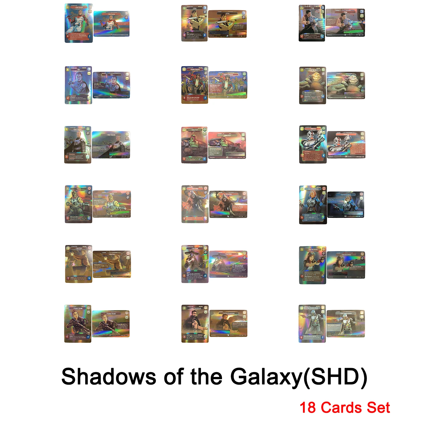 Фото Карточки серии StarWars Shadows of the Galaxy: коллекционные карточки Хан Соло/Боск/Фенек Шанд/Хантер (SHD) №2