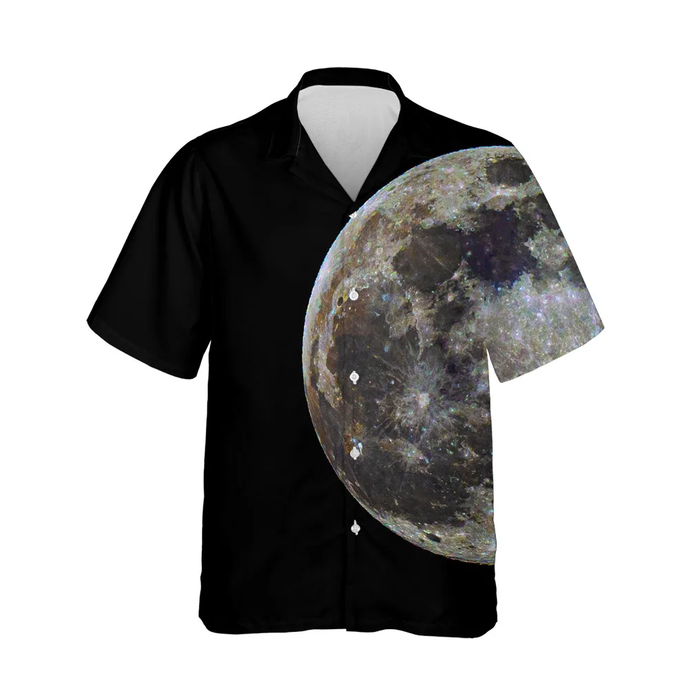 Jumeast New 3D Color Printing Summer Men's Universe Decorative Shirts Fashion Short Sleeves Casual Shirts Streetwear Clothing