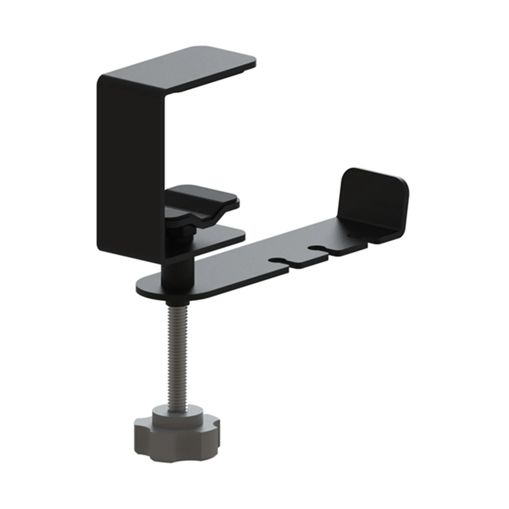 

360-degree Rotating Metal Headset Hook Hanger Bracket Adjustable Height Headphone Holder