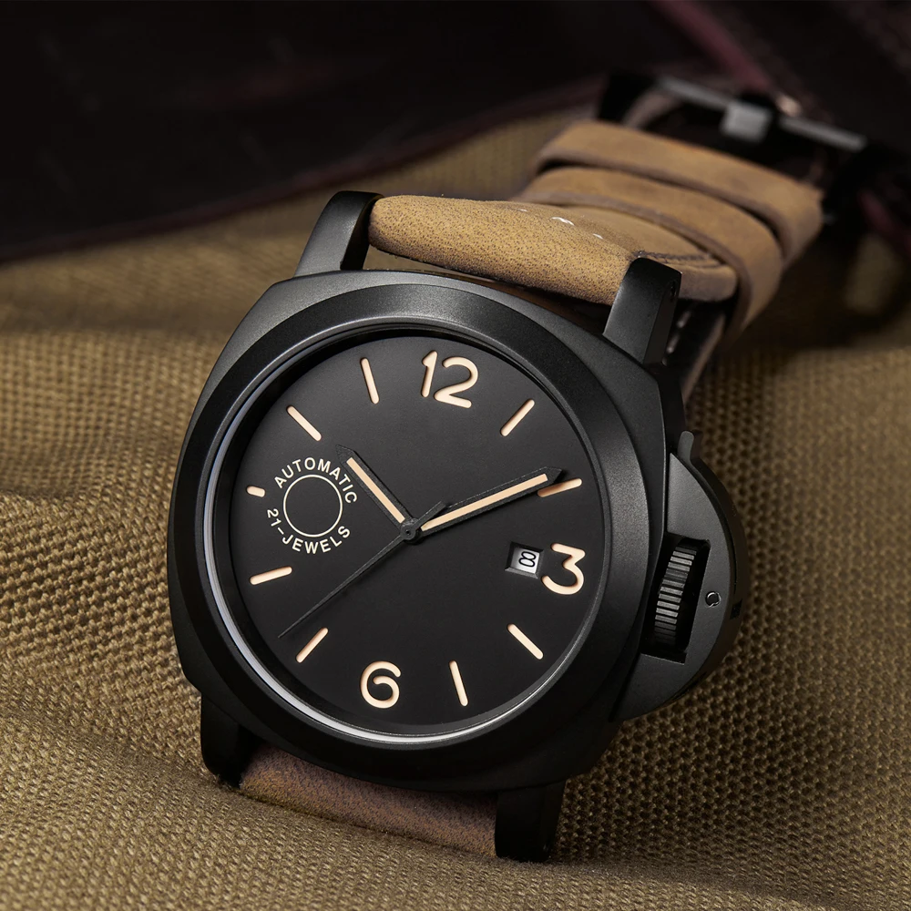 

Luxury Top Brand Luminous Sapphire Wristwatch Automatic Mechanical Men Watches Waterproof Army relojes hombre hodinky Pam Watch