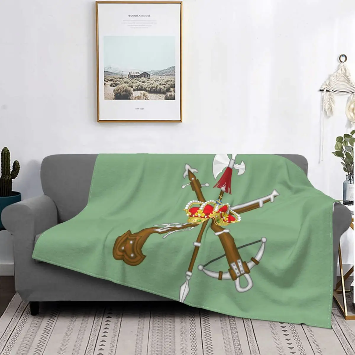 

Ultra-Soft Fleece Spanish Legion Logo Throw Blanket Warm Flannel Army Legi N Espa Ola Blankets for Bedroom Car Sofa Quilt