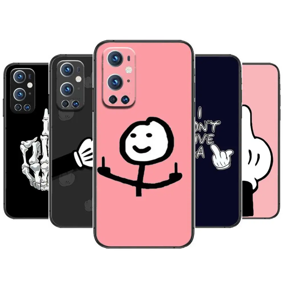 

Cartoon Middle Finger For OnePlus Nord N100 N10 5G 9 8 Pro 7 7Pro Case Phone Cover For OnePlus 7 Pro 1+7T 6T 5T 3T Case