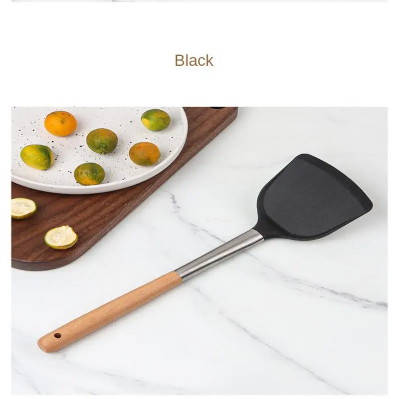 

Non-stick Pan Silicone Spatula Cookware Utensils Kitchenware Spatula Wooden Handle Spatula 1pcs Cooking Tools Kitchen Gadgets