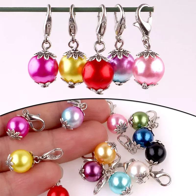 

Zinc Alloy Knitting Stitch Markers Crochet Stitch Lock Knit Needlework Accessories Knitting Locking Stitch Marker 27*10mm