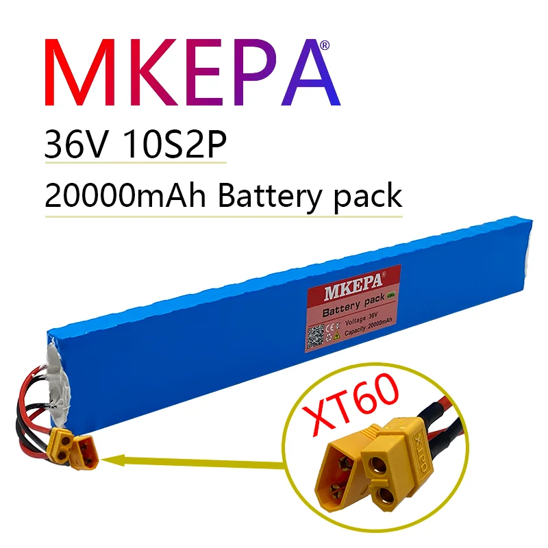 

36V20Ah 10S2P built-in 20A BMS with holder18650Lithium ion battery pack Extended batteries for m365pro Electric scooter+charger