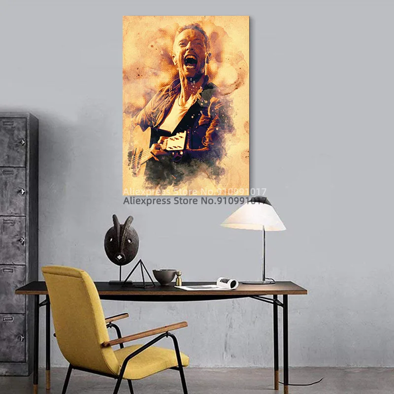 Музыкальный парад Крис Мартин постер Coldplay холст фотография для украшения без