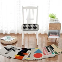 bauhaus geometric abstract lines japan tie rope seat cushion office dining stool pad sponge sofa mat non slip seat mat