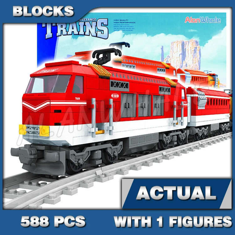 

588pcs City Cargo Trains Locomotive Railway Engine Light Oil Rail Tanker 25807 Building Blocks Sets Compatible With Model