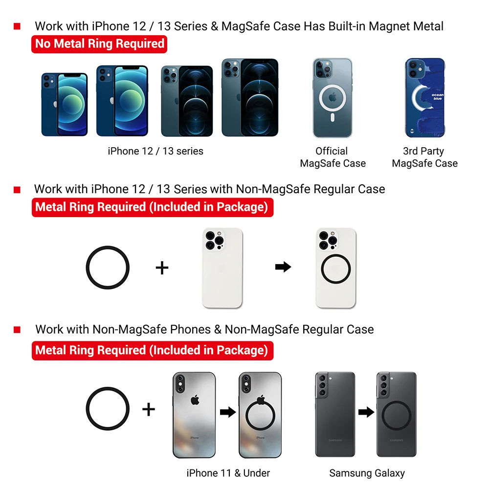 2 pack new magnetic car phone holder stand 1kg strong suction power car air vent mount clip for magsafe case iphone 1312 seires free global shipping