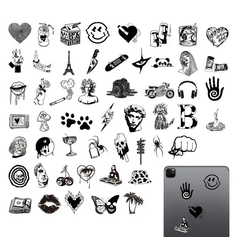 

Наклейки на бутылки с водой, 50 шт., водонепроницаемые наклейки для багажа, наклейки для скейтборда, автомобиля, телефона, компьютера, чемодана, ноутбука, наклейки для подростков, детей, девочек