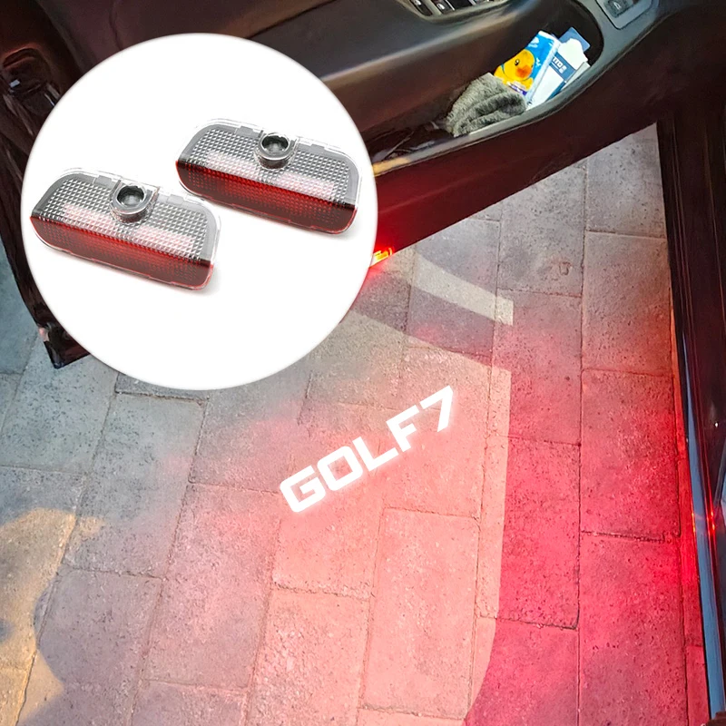 

For Volkswagen VW Polo Golf 4 5 6 7 T5 Jetta Passat B5 B6 Tiguan LED Car Door Welcome Light Projector Lamp with VW Logo 12V