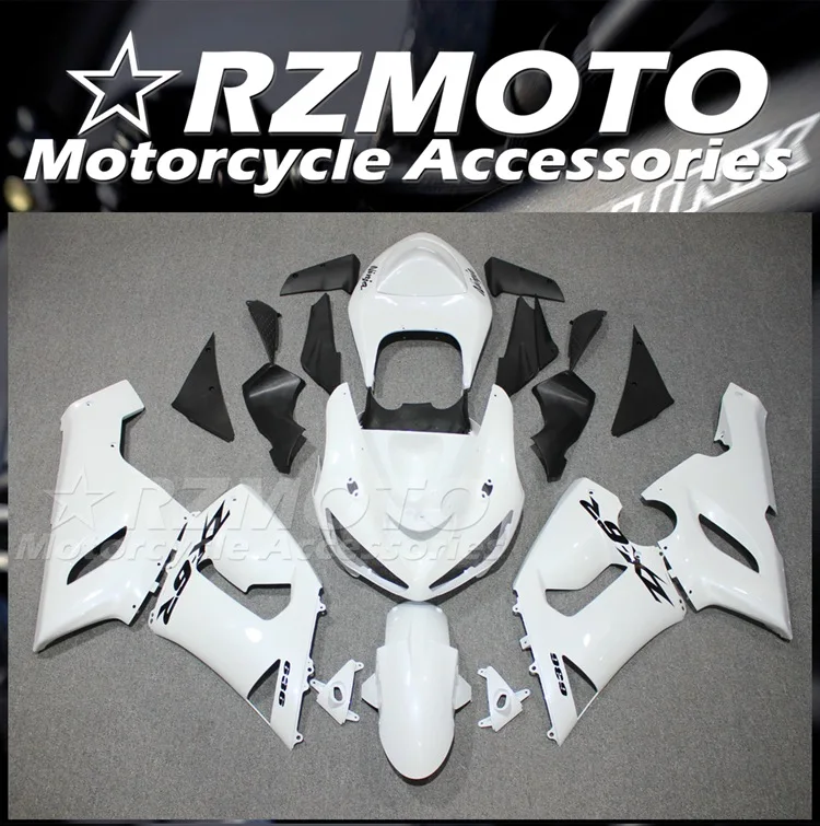 

Новый комплект обтекателей из АБС-пластика для мотоцикла и велосипеда, подходит для Kawasaki Ninja ZX-6R ZX6R 636 2005 2006 05 06, белый корпус