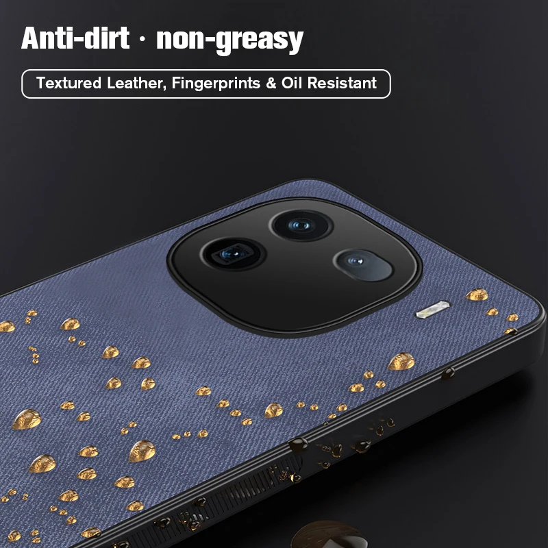 Кожаный чехол из волокна для Vivo iQOO 12 Pro 6 78 дюйма телефона Vi vo защитный