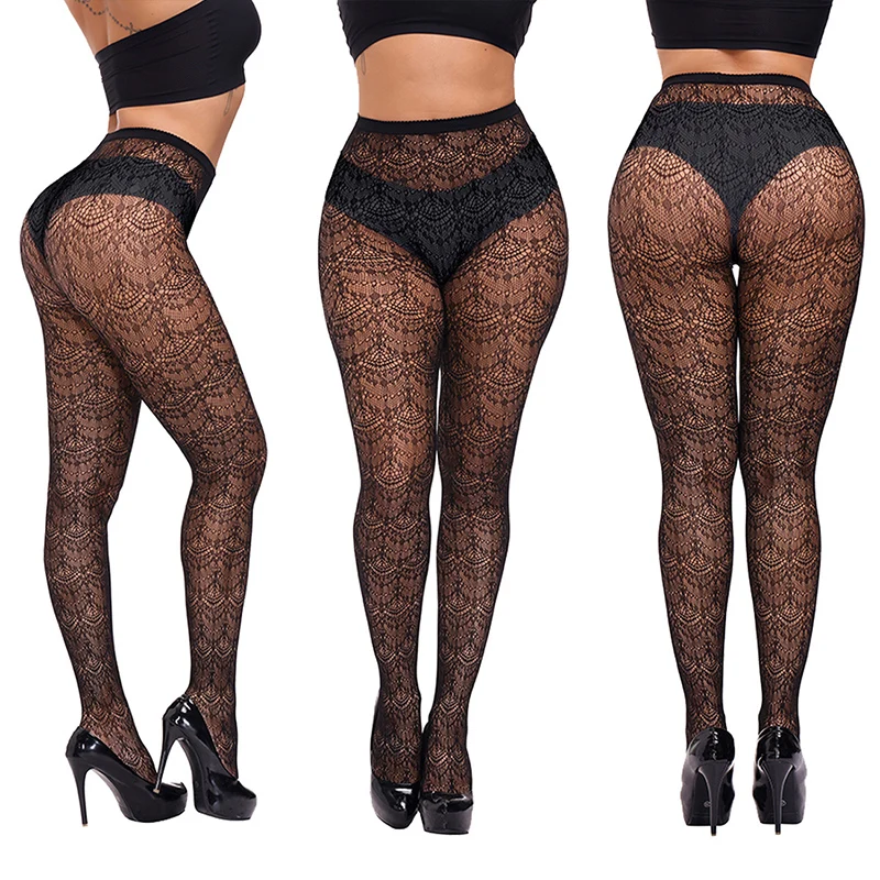 

Fashion Women Lady Sexy Lingerie Fishnet Net Nylon Mesh Sexy Lace Stockings Stretchy Elastic Tight Black Pantyhose Elastic