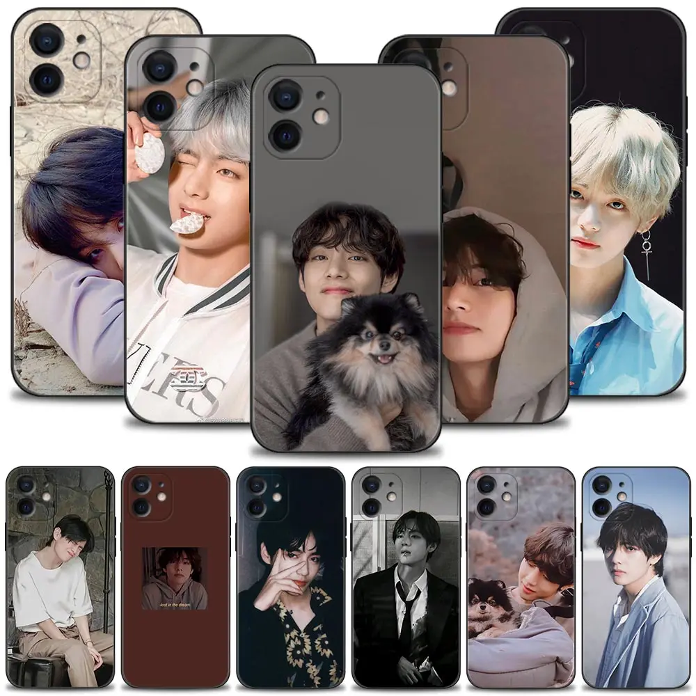 

Phone Case For Apple iPhone 14 13 12 11 Pro Max 12 13 Mini Cover X XR XS Max 6 6S 7 8 Plus SE2022 Funda Korean Star kim-taehyung
