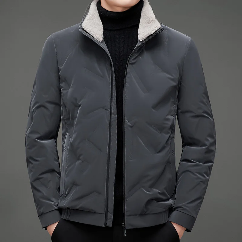 Grade 2023 Top Winter Brand Casual Fashion Fur Collar Down Men Parka Thick Warm Windbreaker Jacket Coats Mens Clothes