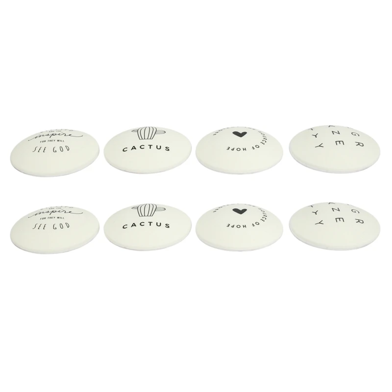 

8x Door Handle Crash Pad Rubber Door Knob Lock Bumper Guard Stopper Mute Anti Accident Wall Protectors-White