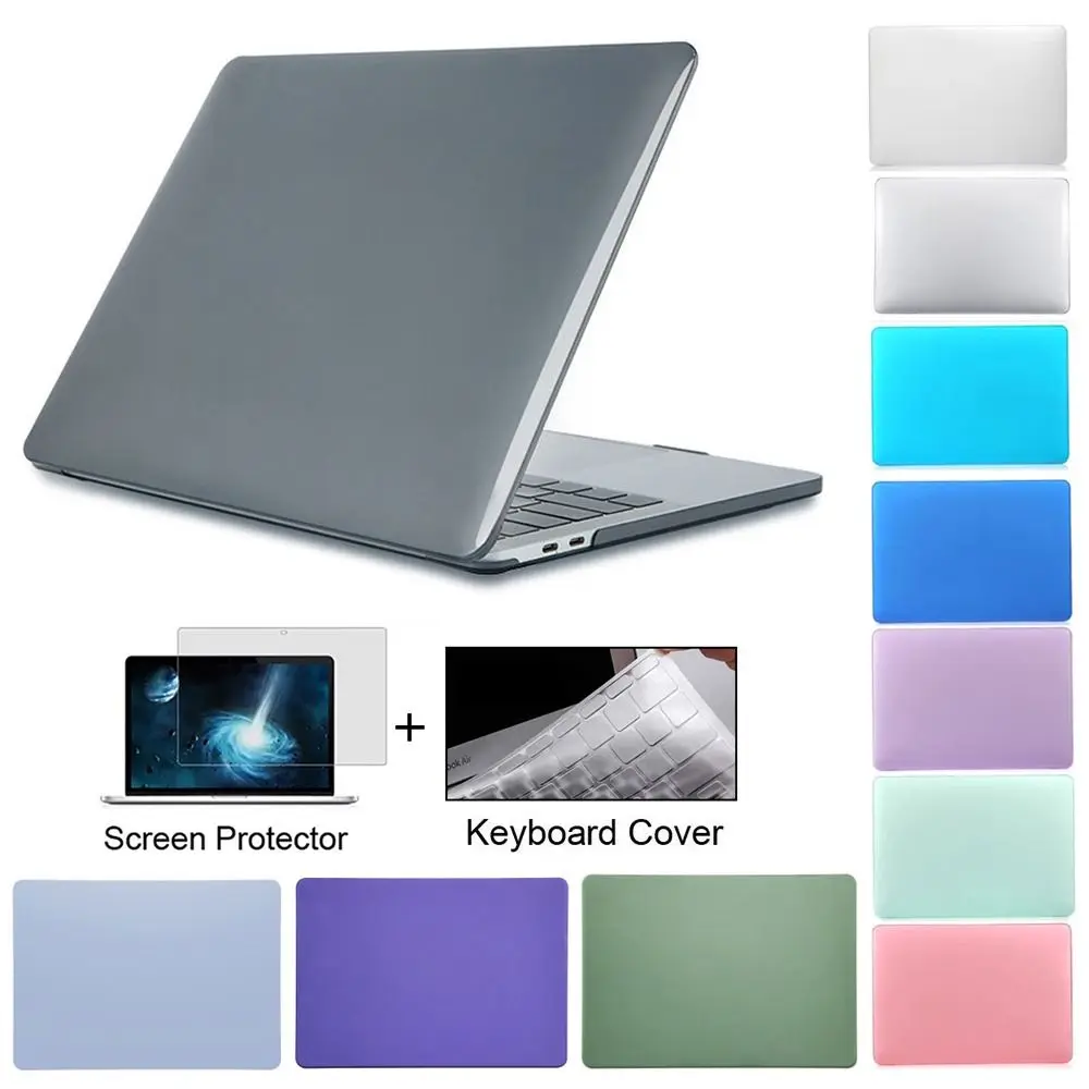 

3 in 1 Laptop Case Clear Protective Cover For MacBook Air 13.6 M2 A2681 2022 Shockproof With Keyboard Cover Screen Protector