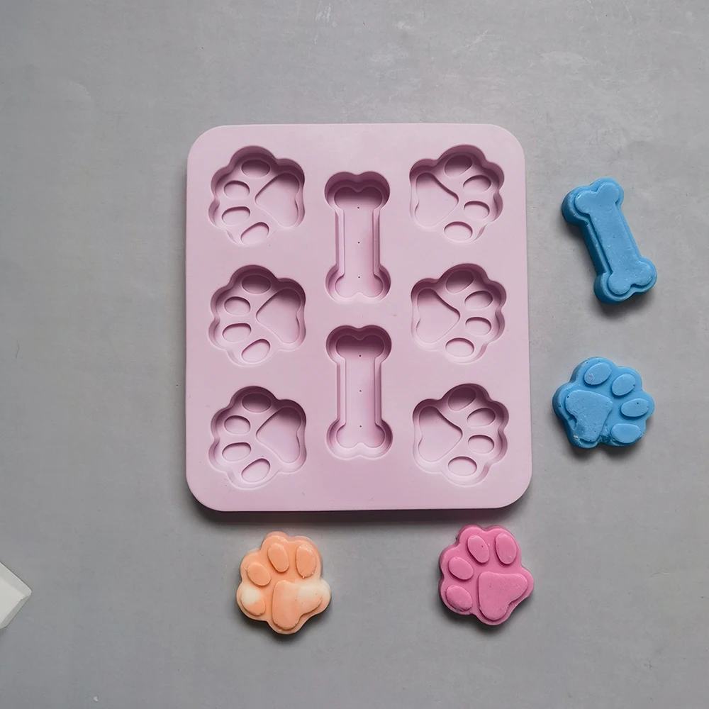

Dog Footprint Silicone Mold Cake Molds Bone Cookie DIY Cat Paw Silicone Bakeware Molds Baking Accessories