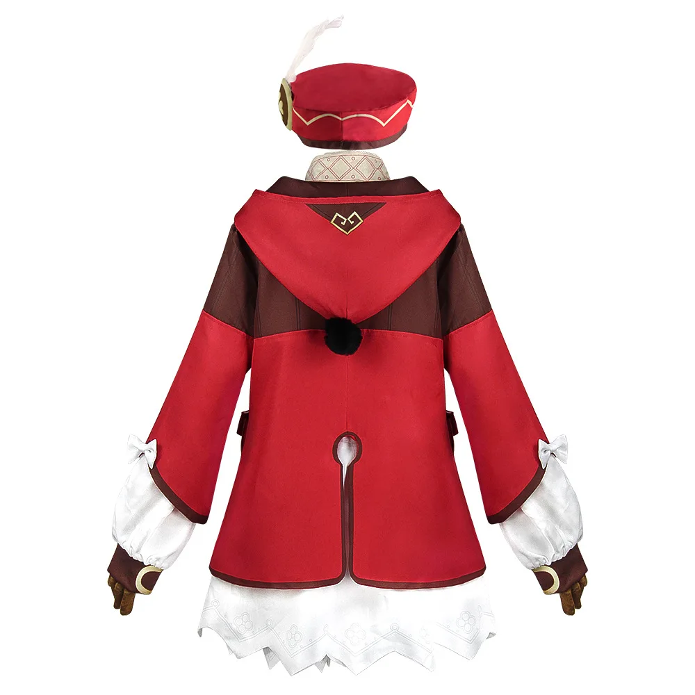 Genshin Impact Cosplay Klee Cosplay Costumes Maid Dress Backpack Wig Dresses Skirt Halloween Costume Women Sets Loli Maid Outfit